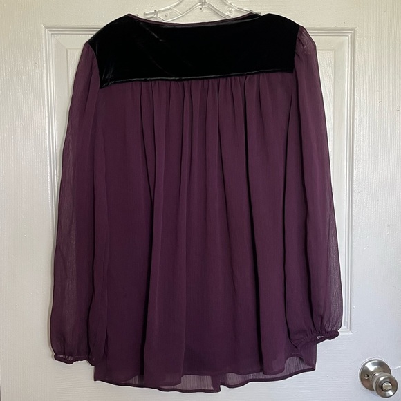 SUSAN GRAVER ARTISAN Embellished Velvet Detail Purple Peekaboo Sleeve | Size 8 - Picture 10 of 10